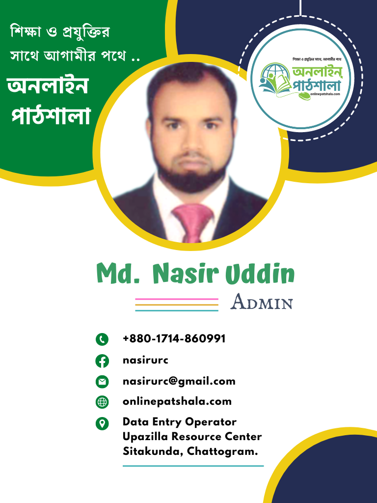 Md. Nasir Uddin, Admin, Online Patshala